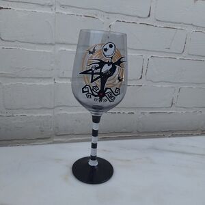 Disney NIGHTMARE BEFORE CHRISTMAS Long Stem Wine Glass Jack Skellington